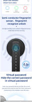 Cerradura Inteligente De Huella Dactilar Con Tuya Cerradura Electrónica Digital Sin Llave Seguridad Para Puerta De Hogar Material De Aleación De Zinc - details 4