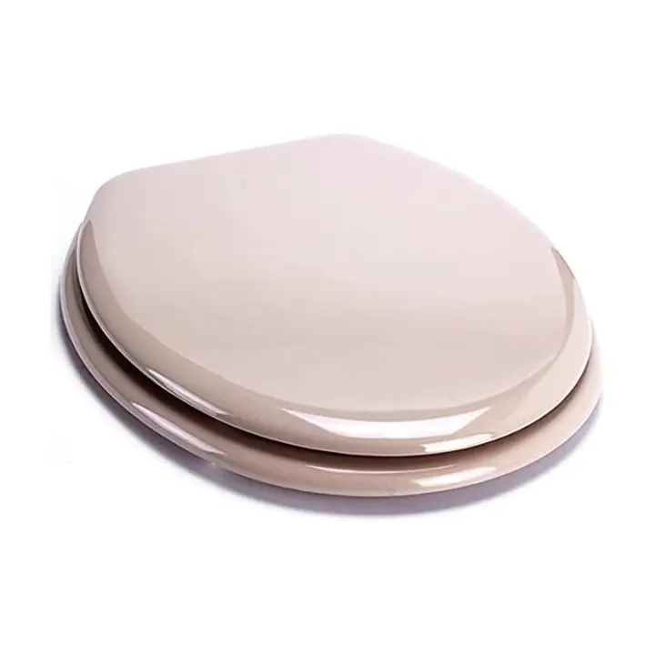 TIENDA EURASIA - Tapa WC Universal Semidura, Bisagras de Acero, 43,5x37,5cm, Madera de Densidad Media, Tapa Inodoro - 1