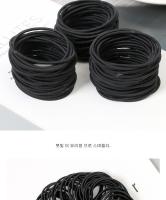 Nuevo Set De 100 Piezas Cinturones Elásticos De Nylon Básicos Para Mujer 4CM Accesorios De Cabello Headwear Esponja De Pelo Para Moño - details 10