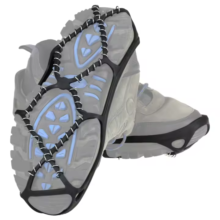 Crampones de hielo para invierno, cubiertas de zapatos para botas de nieve, pinzas de hielo, tacos de tracción antideslizantes, 1 par - 1