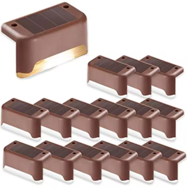 24 Luces Solares LED para Vallas, lámparas de pared, de Jardín Luces, lámparas de Escalera para Exterior - 1