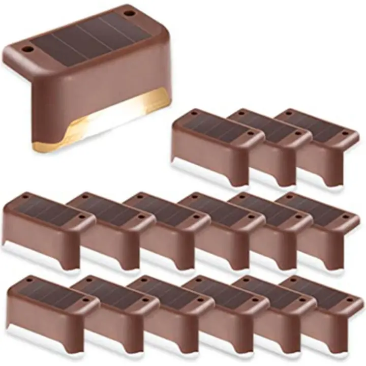24 Luces Solares LED para Vallas, lámparas de pared, de Jardín Luces, lámparas de Escalera para Exterior - 1