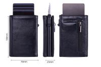Carth para Hombre con Tarjetero Bloqueo RFID. Hombre cartera con Monedero. Incluye Tarjerero Bloqueo RFID con Pop Up para Tarjetas. Más lidero y elega. - details 3