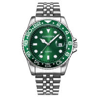 Reloj De Cuarzo Para Hombres CURDDEN 6582 De Moda Con Correa De Acero Inoxidable Completa Y Fecha Dorada Montre De Luxe - details 7