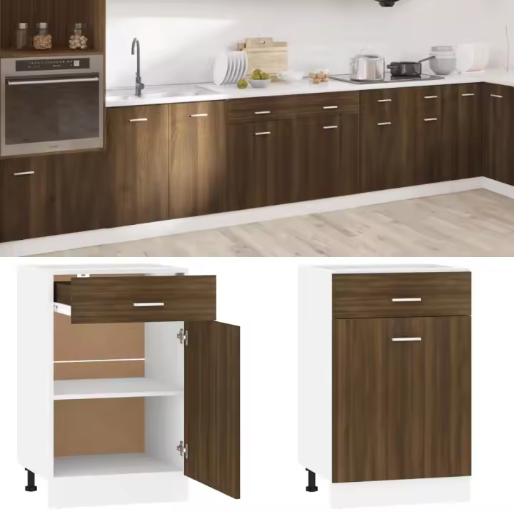Mueble with Caja Roble Marron 50x46x81,5 Madeira de múltiples Capas - 1