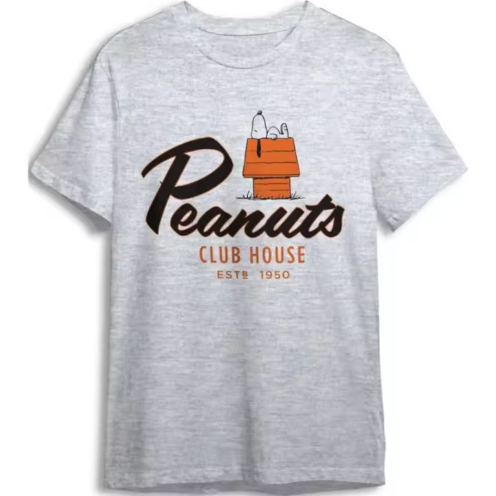 CAMISETA PEANUTS GRIS SNOOPY - 1