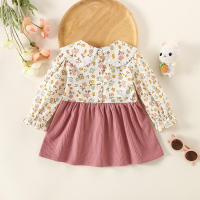 Vestido De Niña Con Pétalos Para Primavera Otoño Vestido Largo Con Lazo Flores Moda Infantil Ropa De Bebé Dulce Y Lindo - details 3