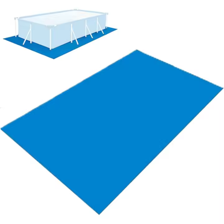 Lona para suelo de piscina, 500 x 300 cm, alfombra para piscina elevada, lona para suelo de piscina plegable, rectangular, impermeable, protector de suelo de piscina para piscina inflable - 1