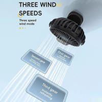 Ventilador Portátil Recargable Con Luz De Noche Y Clip Rotativo De 720° Pequeño Híbrido Para Camping Al Aire Libre Y Uso Doméstico - details 1
