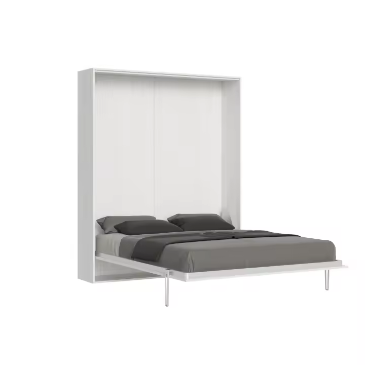 Cama Doble plegable vertical Kentaro color Blanco Ceniza - 1