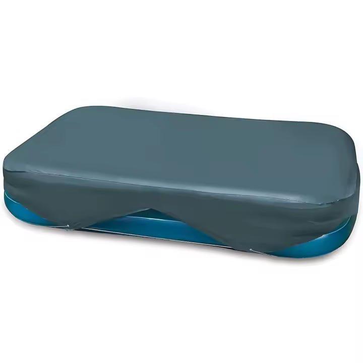 Maxia Market - Cubierta de Piscinas Rectangular Intex - Vinilo Resistente - Azul Oscuro - 305x183cm y 262x175cm - Cuerda de Sujeción - 1