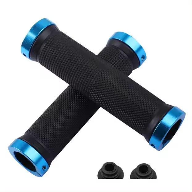 Puños de manillar de Bicicleta con bloque Azul (paquete de 2) - 1