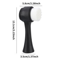 Cepillo De Limpieza Facial De Silicona Doble Cara RANCAI 1 Pieza Limpia Y Elimina El Maquillaje Del Rostro Herramienta De Cuidado De La Piel - details 2