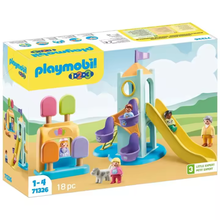 Playmobil 123 parque infantil aventura con tobogán y cabina de helados (71326) - 1