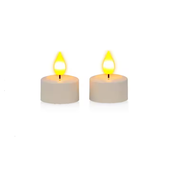 Velas de té recargables, 12 velas LED sin llama con temporizador de control remoto, luz de vela con cables de carga USB para el hogar, habitación, mesa, Halloween, decoraciones de Navidad - 1