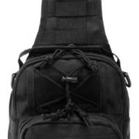 Bolsa de pecho para hombre de gran capacidad Oxford bolsa de pecho impermeable con correa de hombro ajustable negro tamaño libre W - details 4