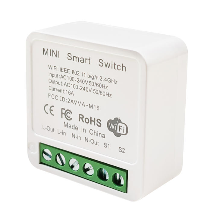 LED ATOMANT Módulo Relé Mini Interruptor WiFi Inteligente, CON NEUTRO, 2 Canales, Compatible Alexa, Google Home, Smart Life, Control Remoto App, Automización Hogar, Ideal Iluminación LED 400W, Domótica, Fácil Instalación