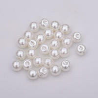 Botones De Perla Blanca JUNAO 8mm 10mm 12mm Decorativos De Plástico Con Rhinestones Para Costura Y Decoración De Vestidos - details 4