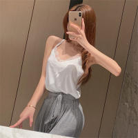 Blusa De Encaje Para Mujer Verano Con Tirantes Spaghetti Top Dejancaína En Blanco Y Negro Estilo Básico DF4901 - details 4
