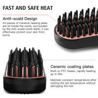 Peine Cepillo De Pelo Eléctrico Para Hombres Y Mujeres Estilizador De Barba Cerámico Inteligente Rotativo Herramienta De Peinado Con Temporizador De 220° C - details 4