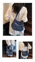 Bolso De Hombro Casual De Denim Lavado Resistente Al Desgaste Con Múltiples Bolsillos Y Gran Capacidad Para Mujer - details 12