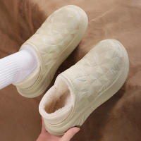 Zapatillas De Algodón Para Hombre Invierno Impermeables Con Peluche Interior Y Exterior Casuales Adecuadas Para El Hogar Y Exteriores Mantienen Calientes Medias Mitad Zapatos Plana Unisex - details 22