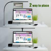Lámpara De Escritorio LED Doble Cabeza Con Control Remoto 5 Modos De Color Y 5 Niveles De Ajuste Para Iluminación De Oficina Y Hogar - details 5