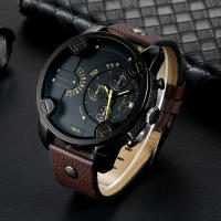Reloj De Pulsera Masculino CAGARNY 6819 Grande Dial Cuero Resistente Al Agua Moda Casual Marca Original Con Fecha Y Marcadores Arábigos - details 0