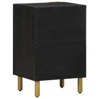 vidaXL Mueble de baño de madera de ingeniería negro 38x33x58 cm - details 3