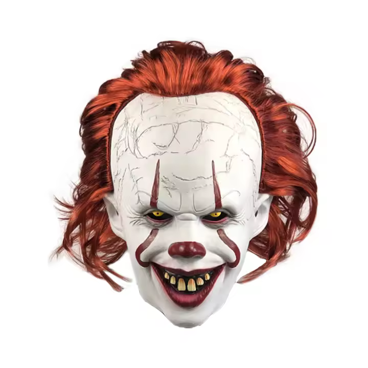 Máscara De Payaso Malvado Pennywise Disfraz De Horror Para Fiesta De Halloween Carnival Latex Inalámbrico Para Adultos Unisex - 1