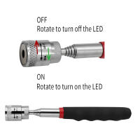 Herramienta De Recogida Magnética Telescopica Ajustable 1Pc Con Luz LED Mango Largo Agarre Magnético Telescópico Para Inspección Y Uso Doméstico - details 8