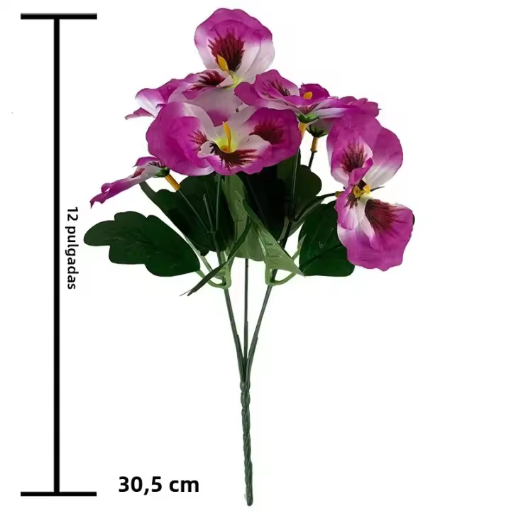Ramo De Flores Artificiales De Coquelicot 26cm Decoración Para Hogar Y Jardín Bouquet Falso De Plástico Para Bodas Y Fiestas - 1
