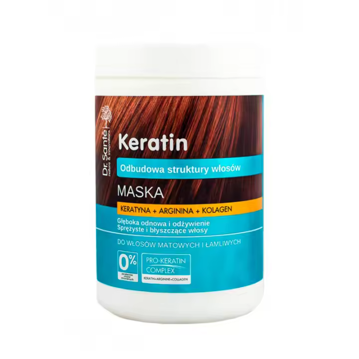 Mascarilla Keratina Dr Santé para Pelo Quebradizo Super Hidratante 1000 Ml - 1