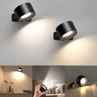 Lámpara De Pared LED Para Interior Pack De 2 Luces De Pared Con Batería De 2000mAh Niveles De Brillo Ajustables Luz De Noche Moderna Para Estudio - details 2