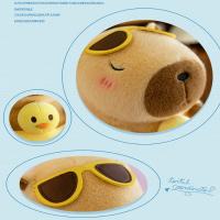 Juguete De Peluche Capybara Simulación De Cachorro De Unicornio Dinosaurio Vestido Boba Fruta Decoración De Pájaros Animal De Peluche Para Decoración Del Hogar Y Cosplay - details 7