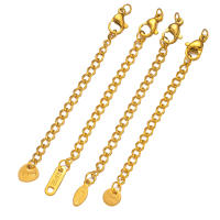10pcs Cadena De Extensión De Acero Inoxidable Con Cierre De Langosta Para Conectores De Joyería DIY Suministros De Pulseras - details 3
