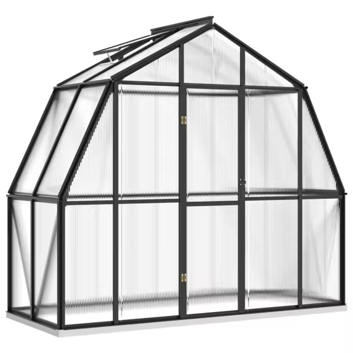 vidaXL Invernadero con Estructura de Aluminio Gris Antracita 3,3 m² Cobertizo - 1