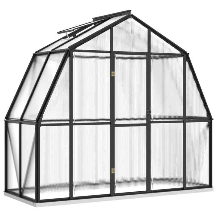 vidaXL Invernadero con Estructura de Aluminio Gris Antracita 3,3 m² Cobertizo - 1