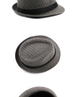 Sombrero De Moda Británica Para Hombres Nueva Colección Otoño-Invierno Estilo Jazz Con Rayas Adecuado Para Adultos Formales - details 5