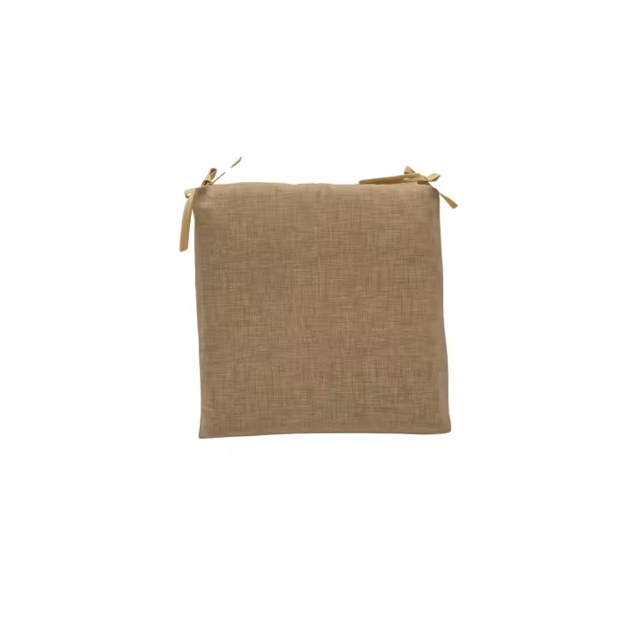 Asiento acolchado para silla desenfundable y lavable. Modelo liso jaspeado (Crudo, beige o gris) 40cm/45cm/50cm.  Fabricado en España - 1