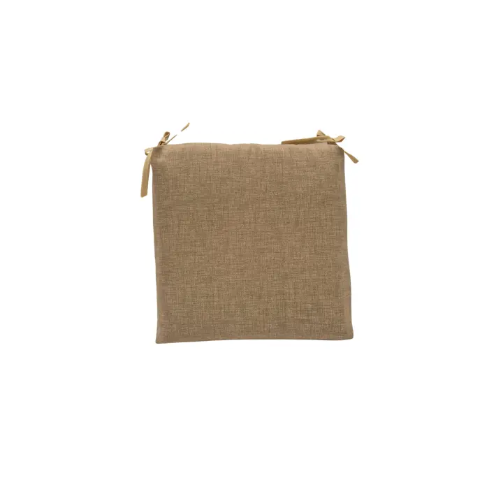 Asiento acolchado para silla desenfundable y lavable. Modelo liso jaspeado (Crudo, beige o gris) 40cm/45cm/50cm.  Fabricado en España - 1