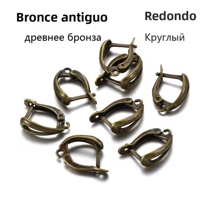 6-12Pcs/lot Gancho Para Pendientes De Color Oro Clavija Retro Con Cierre De Bucle Abierto Accesorios De Joyería Para DIY - 1
