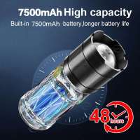 Linterna Táctica Potente 100W Con Luz COB Y LED Alta Potencia 7500mAh Torcha Con Zoom 3000m Luz De Mano Resistente Al Choque Y Al Agua - details 11
