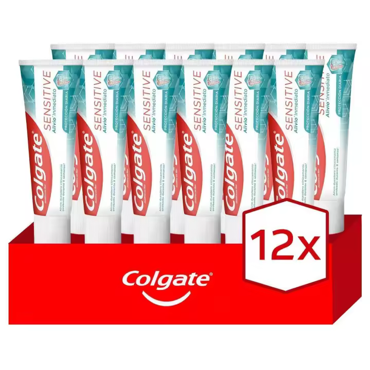Pasta de dientes Colgate Sensitive Alivio Inmediato, dientes sensibles 75ml. Pack 12 - 1