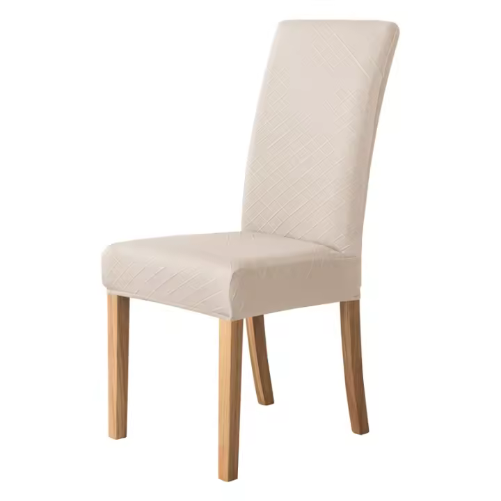 Cubierta De Silla De Comedor Jacquard Universal Talla Elástica Protector De Asiento De Color Sólido Para Boda Hotel Hogar - 1