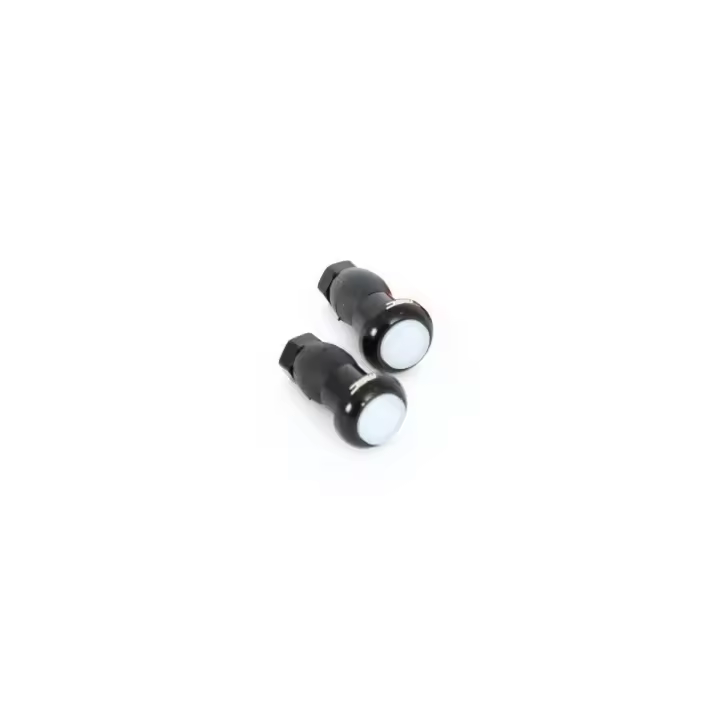TAPONES/TOPES MANILLAR ALUMINIO NEGRO C/ LUZ ROJA - 1