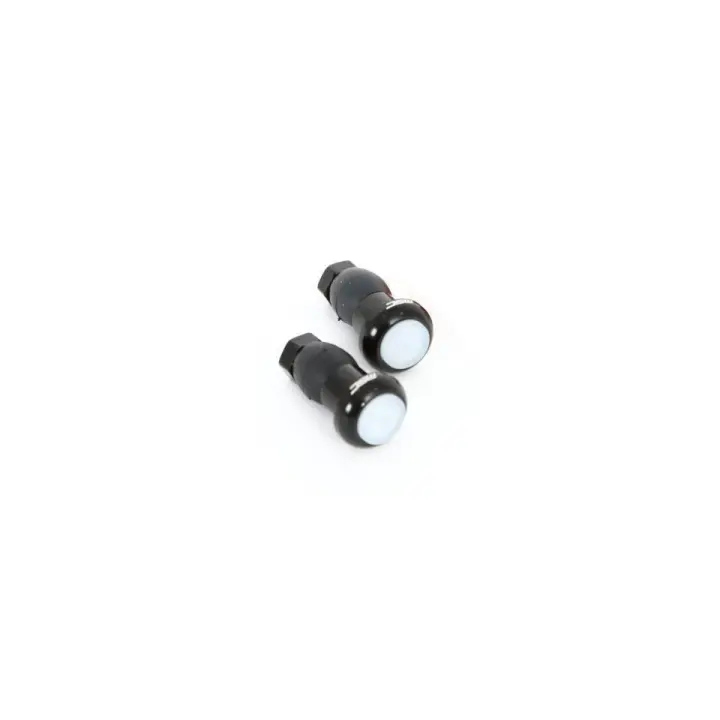 TAPONES/TOPES MANILLAR ALUMINIO NEGRO C/ LUZ ROJA - 1