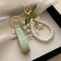 Llavero De Mujer Con Flor De Valenciano Verde PU Cuero Accesorio Para Coche Regalo De San Valentín Llavero De 1 Pieza - details 11