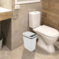 Bandeja De Basura Inteligente 12L Toque Inalámbrico Sensor De Movimiento Infrarrojo Blanco/ Negro Recipiente De Basura Rectangular Para Cocina Y Baño Material PP - details 6