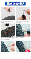 Kit De Reparación De Neumáticos Ciclismo Tubeless Con Plugues Y Herramienta De Inserción De Strips De Goma Para Bicicletas De Carretera Y MTB - details 5